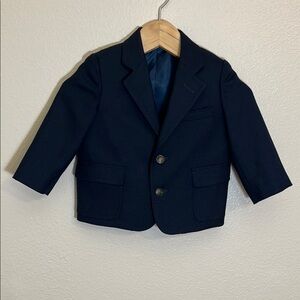 Nordstrom Classic Navy Wool Blend Special Occasion Baptism Baby Blazer